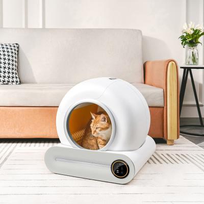 China Cat Toliet Manufacturers wholesale 2023 hot automatic self-cleaning cat litter box, equipped with APP large smart cat litter box for sale