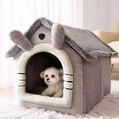 China Sustainable Wholesale Folding Pet House indoor Winter Warm cat bed tent puppy cat litter kitten teddy Comfortable sofa cushion pet supplies for sale