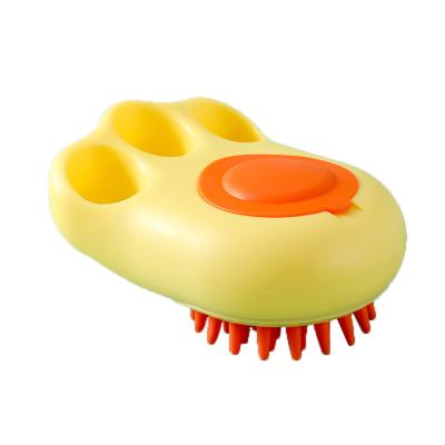 China Sustainable Wholesale beauty tools Cat claw massage comb silicone soft cleaning comb cat dog pet bath brush for sale