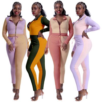 China Two-Piece Set Pant Suits Breathable Tracksuit Women Zipper Crop Top And Drawstring Autumn Fashion Casual Sweatsuit 2 Piece Outfits for sale