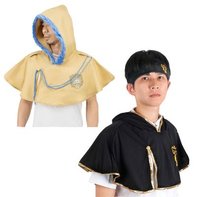 China Polyester Anime Cosplay Black Clover Asta Cloak Anime Headband Anime Costume Halloween Party Cosplay Cloak Cape for sale