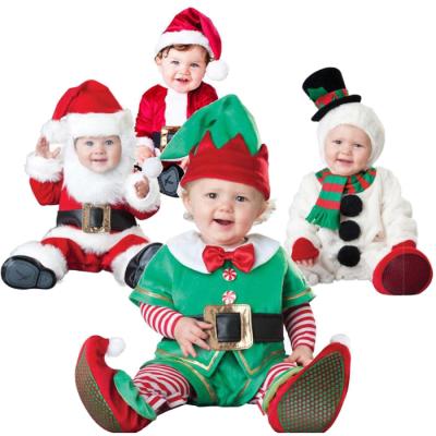 China Breathble EcoWalson Toddler Boys Girls Rompers Cozy Santa Claus Red Jumpsuits Outfits For Christmas Costume Newborn Baby for sale