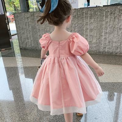 China Breathable Baby Girls Bubble Sleeve Mesh Princess Dress Girl Kids Birthday Vestido Princess Tutu Dresses Children's Birthday Clothing for sale