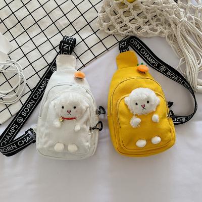 China 2022 New Design Fashion Girls Anti-theft Messenger Shoulder Bag for Toy Bear Canvas Cute Small New Cross - Body Chest Bag for sale