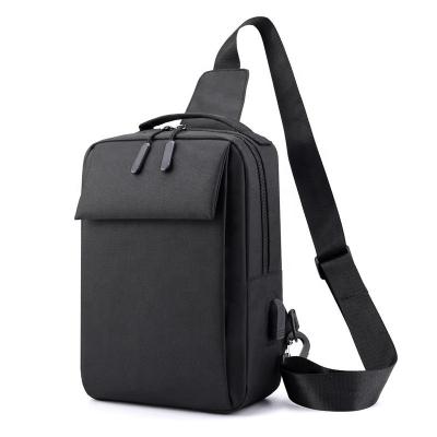 China Wholesale 2022 New Tear Resistant Sports Cross - Custom Logo Mens Chest Bag USB Charging Travel Shoulder Sling Bag Body Backpack for sale