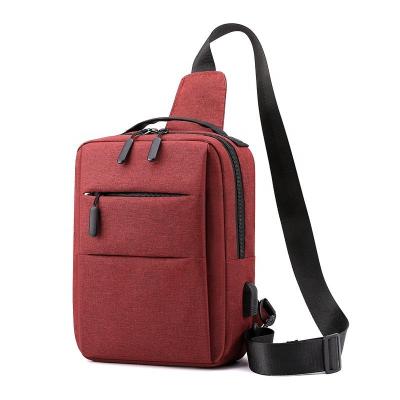 China Tear Resistant New Desgin Custom USB Filling Cross - Body Bag Men And Women Lance Messenger Bags Factory Sports Chest Nylon Shoulder Bags for sale