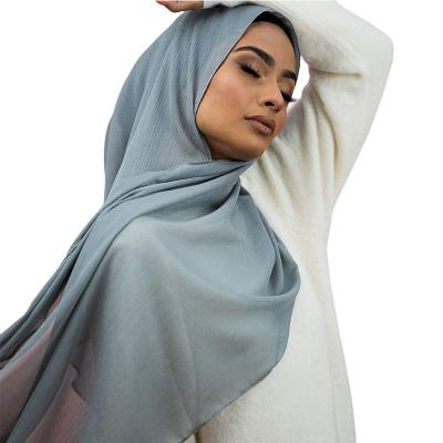 China Fashional Feeling Lady Hot Selling Shimmer Soft Chiffon Shawl Wholesale Simple Muslim Hijab Breathable Simple Muslim Hijab for sale