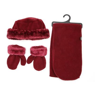 China JOINT Children's Girls Boys Girls Woolen Fleece Baby Kids Autumn Winter Hearing Protection Thick Warm Hat and Scarf Sets for sale