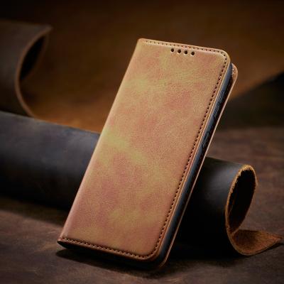 China High-end Leather Anti-fall Phone Case For Samsung A21S Magnetic Wallet Phone Case For Samsung Galaxy Flip Case for sale