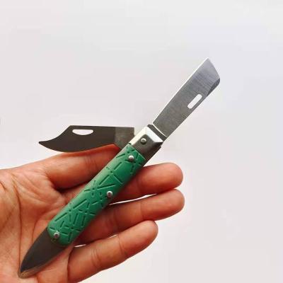 China Garden Folding Budding Cutter Knife , Pocket Weed Bushes Branches Digging for sale