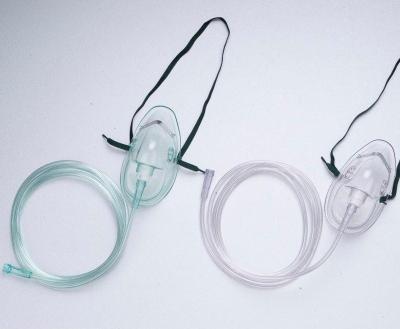 China Medical Grade PVC Disposable Oxygen Mask for sale