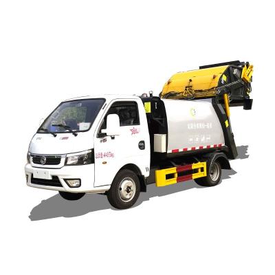 China Hotels factory price DongFeng 3cbm mini garbage compactor truck for sale for sale