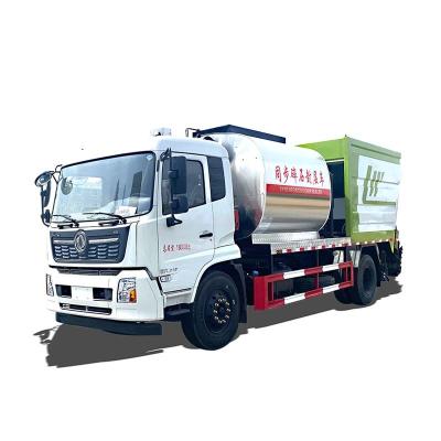 China New Simple Operation Low Price 4x2 DongFeng 6CBM+8CBM Synchronous Gravel Joint Trucks For Sale for sale