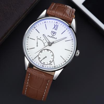 China Unique Newest Yazole M 314 Leather Watch Water Resistant Watch Stainless Steel Mens Ladies OEM Unisex Watch Amazon for sale