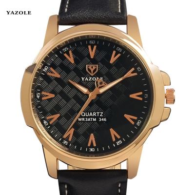 China Cheap Wrist Watch Rose Gold Men Business Watch Wholesale Yazole M 346 Quartz Water Resistant Luxury Wristwatch Man Wrist Watch for sale