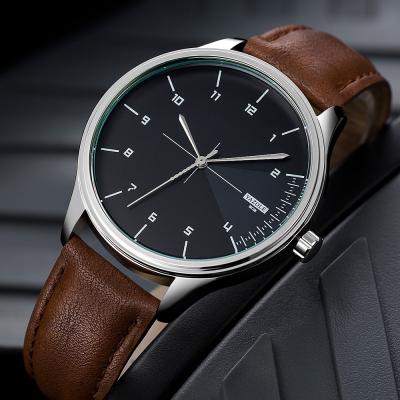 China Water Resistant Yazole M 502 Minimalist Watch China Factory Wholesale Custom Leather Men's Watch Black Wrist Watch for sale