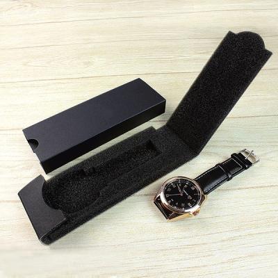 China MY-01 Suitable Luxury Folded Black Paper Drop Ship Watch Box Display Packaging BOX for sale