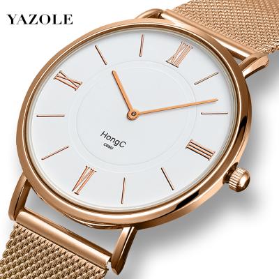 China Stainless Steel Mesh Straps Minimalist Wrist Watch Wholesale Men's Watch YAZOLE M C801-S C802-S Yazole Water Resistant for sale