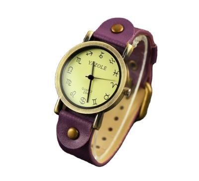 China Yazole Z 254 Water Resistant Retro Women Watches Ladies Quartz Wristwatch Vintage Watch Multicolor Leather Cheap Clearance for sale