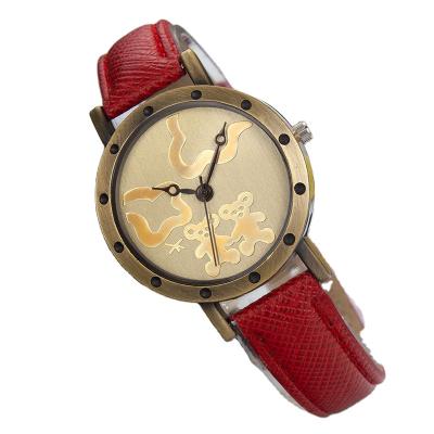 China Yazole Z 258 Bear Dial Lovely Female Clock Female Clock Bronze Color Factory Price Hot Selling Water Resistant Yazole Z 258 Wrist Watches Vintage Watch for sale