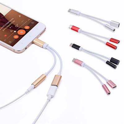 China Wholesale Portable China 3.5mm Adapter Game Music 2in1 Type-c Microphone Instant Use Data Cable For Huawei Type C Cable for sale