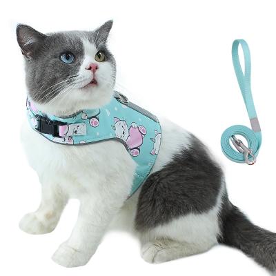 China Reflective Cat Vest Escape With Breathable Mesh Walking Cat Harness Leash Set for sale