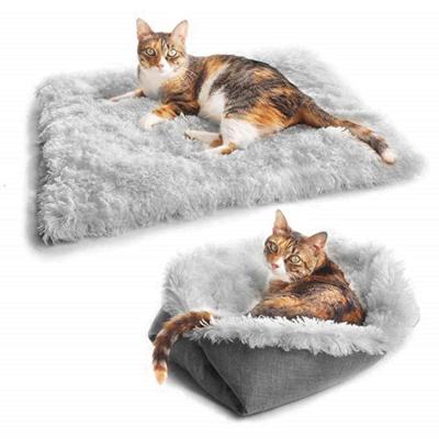 China Wholesale Custom Luxury Warm Soft Plush Comfortable Travel Dog Bed For Sleeping Winter Pet Supplies for sale