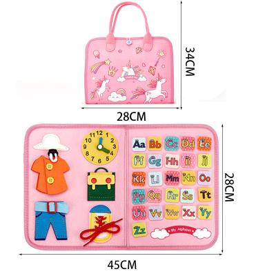 China Educational  toys Juguetes para los ninos quiet busy book autism montesori juguetes baby kid toy educational sensory felt busy board for toddlers for sale