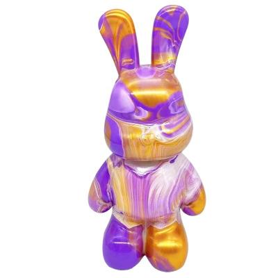 China Europe Fluid Rabbit Craft Toys For Children Diy Painting  Handmade Colorful Fluid Rabbit For Wholesale for sale