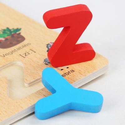 China Cartoon Toy Wooden matching board for children's numbers and letters Kids Learning Toys Cheap Educational Toys For Kids Wood Learning Board for sale