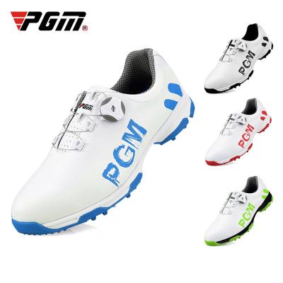 China EVA PGM Golf Shoes Mens Shoes Sports Waterproof Anti Slip For Golfer New Patented Turn Loop Lace Multi Colors Soft Shoe for sale