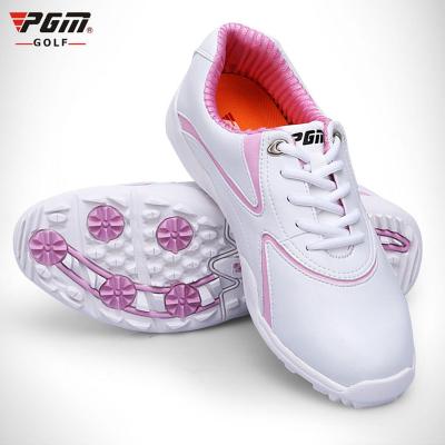 China EVA PGM Golf Shoes Women Waterproof White and Gold Summer Ladies Sneakers 2019 for sale