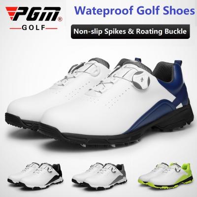 China EVA Pgm Waterproof Sneakers Mens Golf Shoes Breathable Golf Shoe Man Non-slip Rotating Buckle Fitness Training Golf Trainers for sale