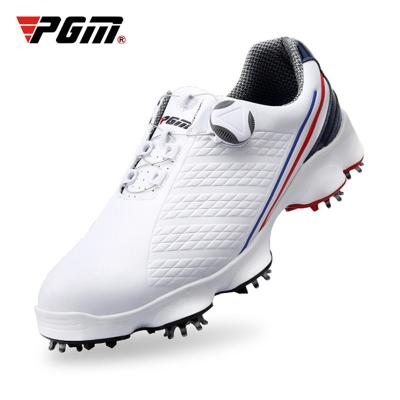 China EVA PGM Golf Shoes Men Waterproof Breathable Non-slip Shoes Button Buckle Sports Shoes Pointed Nail Training Sneakers XZ107 for sale