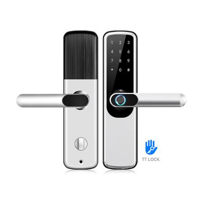 China New Fingerprint Aluminum Alloy Smart Electronic Keyless Password Biometric Fingerprint Outdoor Door Lock Tuya for sale