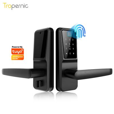 China Apartments Home Office Hotel Tropernic Biometric Security Fingerprint Wifi Cerradura Inteligente Tuya Smart Lock for sale