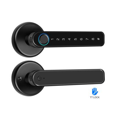 China Ttlock Zinc Alloy Smart Electronic Hotel Deadbolt Password Handle Door Ferreteria Cerradura Inteligente Wifi Electric Fingerprint Lock for sale