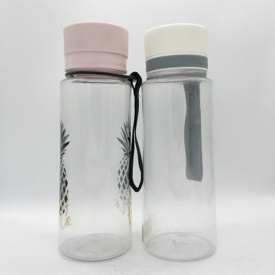 China Wholesale bpa free custom logo unbreakable plastic water bottle with rope for sale