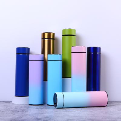 China Sustainable Eco-Friendly Double Walled Vacuum Insulated Flask Stainless Steel Sports Travel Water Bottle With LED Temperature Display for sale