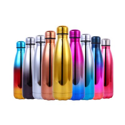 China Wholesale Custom Viable 500ml Logo Gym Vacuum Flask Cola Shape Stainless Steel Double Wall Water Bottle Custom UV Insulated Water Bottle for sale