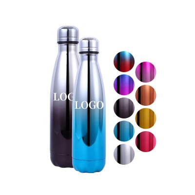 China 500ml Custom Viable Logo Sports Gym Flask Cola Shape Stainless Steel UV Thermal Insulated Double Walled Water Bottle for sale