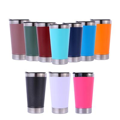 China Sustainable Wholesale Eco-Friendly Double Walled Stainless Steel Travel Coffee Mug Vacuum Tumbler Insulated Reusable Coffee Cup With Lid for sale