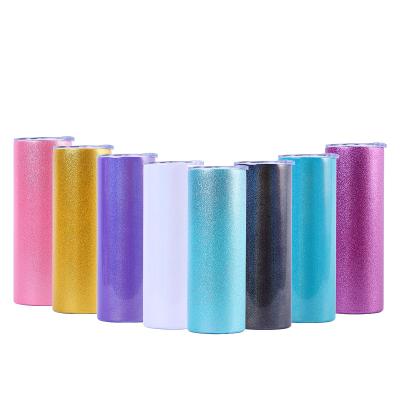 China New Arrivals 20oz Double Wall Stainless Steel Travel Coffee Mug Viable Custom Reusable Colorful Shimmer Lean Tumbler for sale