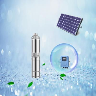 China Irrigation and Agriculture Stainless Steel High Lift Screw DC Water Pump Solar Submersible Pump 1.2 m3/h for sale