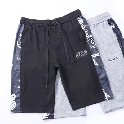 China Hot Selling K2818 Cotton Cloth Anti-Wrinkle Half Sweater Jean Athletic Printing Gym Shorts Knitted Boy for sale