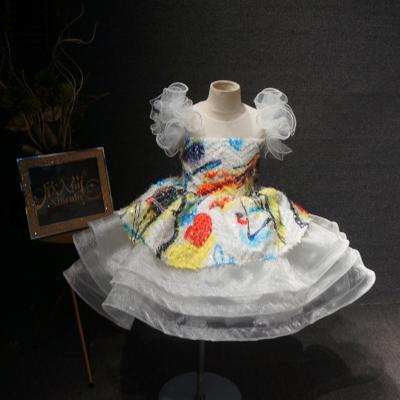 China Clothing and Accessories Girl's Regular Wedding Dress for Little Girl's Colorful Birthday Dress Party Wedding Long Wrapped Spring Style for sale