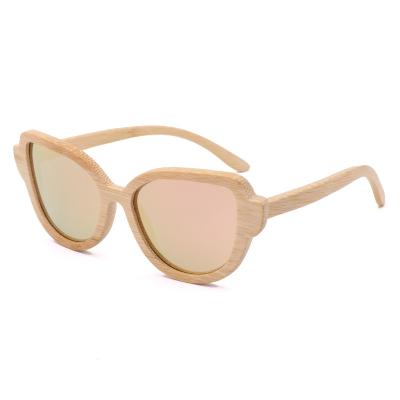 China 2021 Luxury Korean Cat Eye Bamboo Designer Ladies CE UV400 Sports Aesthetic Retail Sunglasses Korean Mens Womens Sunglasses for sale