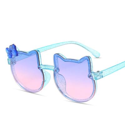 China 2021 Ban Character Yellow Square Rectangle Wholesale Acetate Sunglasses Cat China Children Hot Pink Flower Foliage Color Shiny Sunglasses for sale