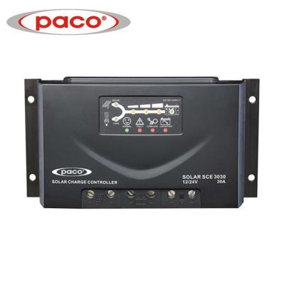 China Controls the power coming into your battery from Solar Panels 30A 24V/12V DC Voltage Charge Controller With CE Approval for sale