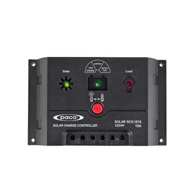 China Solar System Controller PACO 15A Solar Charge Controller With Short Circuit Protection for sale